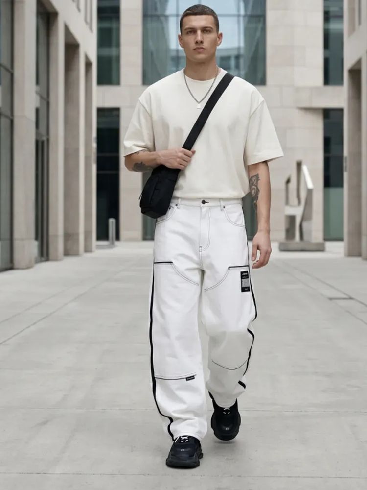 Футболка Oversize Premium 210, молочно-белая — изображение 6