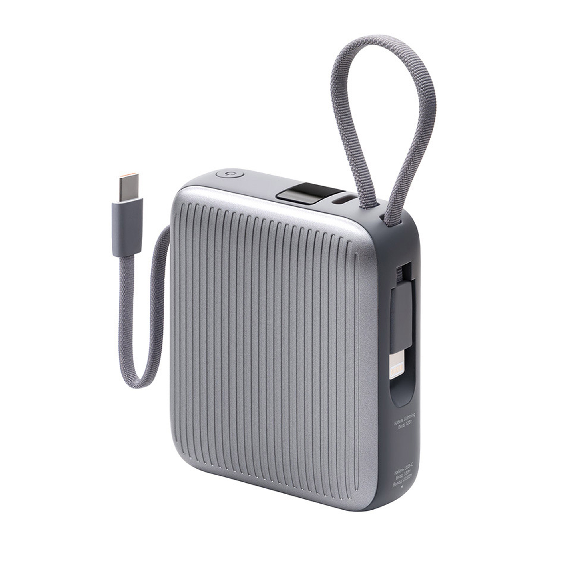 Внешний АКБ NRG Turbo Cable 10000 mAh, 22,5Вт, графит, Deppa — изображение 2